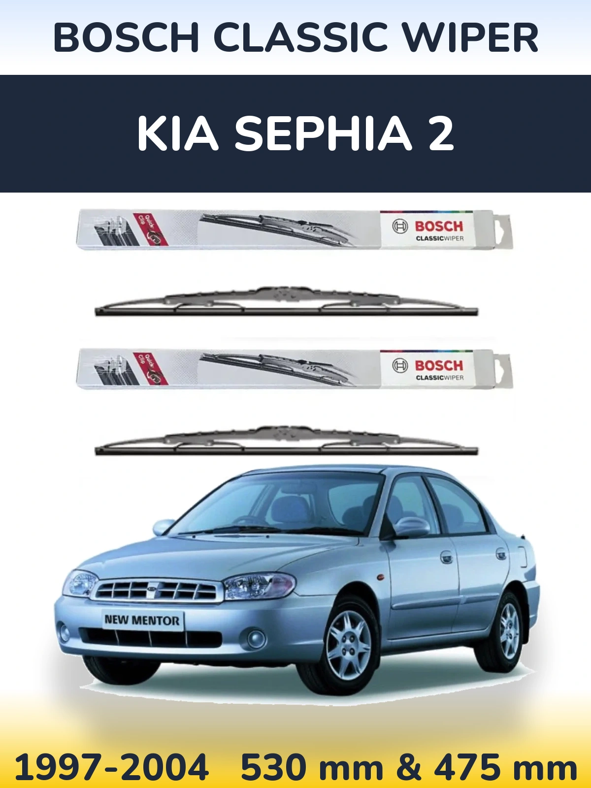 Torkarblad BOSCH Classic Wiper för KIA Sephia 2