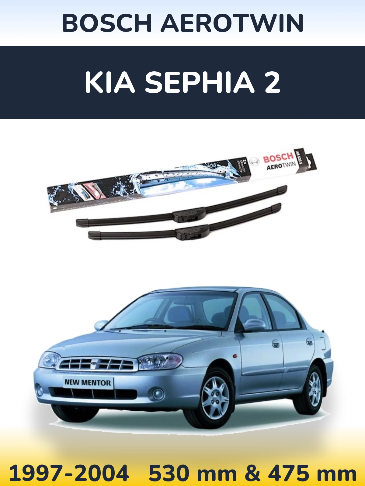 Torkarblad BOSCH AeroTwin för KIA Sephia 2