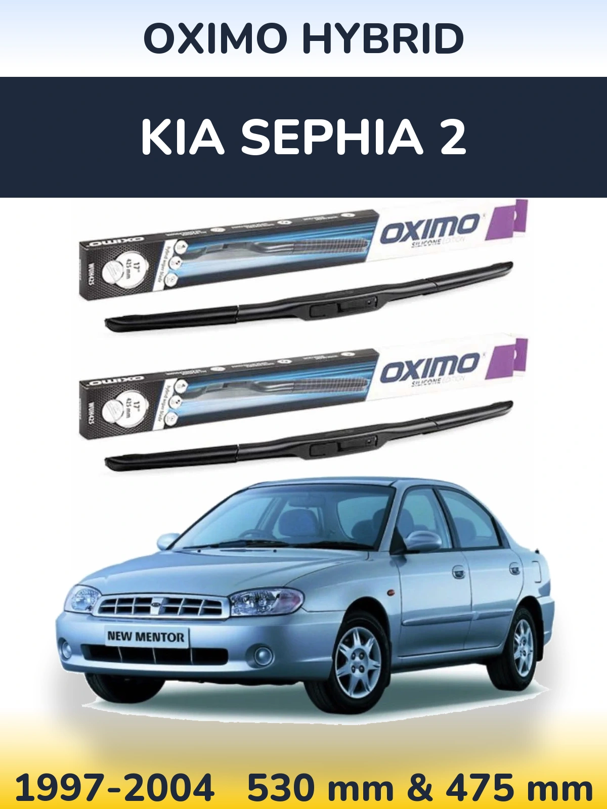 Torkarblad Oximo Hybrid för KIA Sephia 2