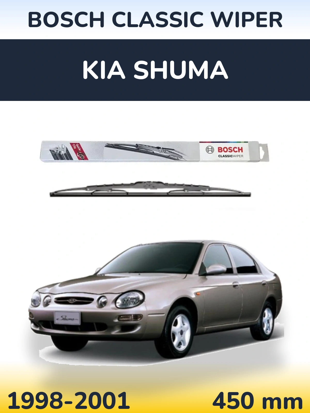 Torkarblad BOSCH Classic Wiper för KIA Shuma