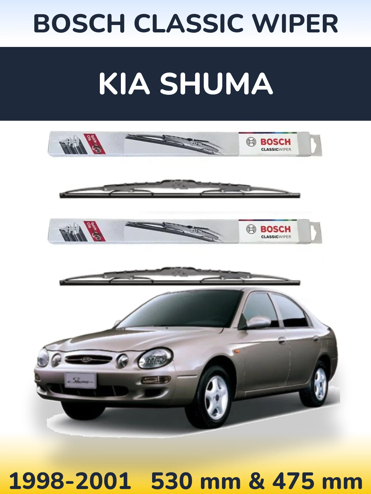 Torkarblad BOSCH Classic Wiper för KIA Shuma