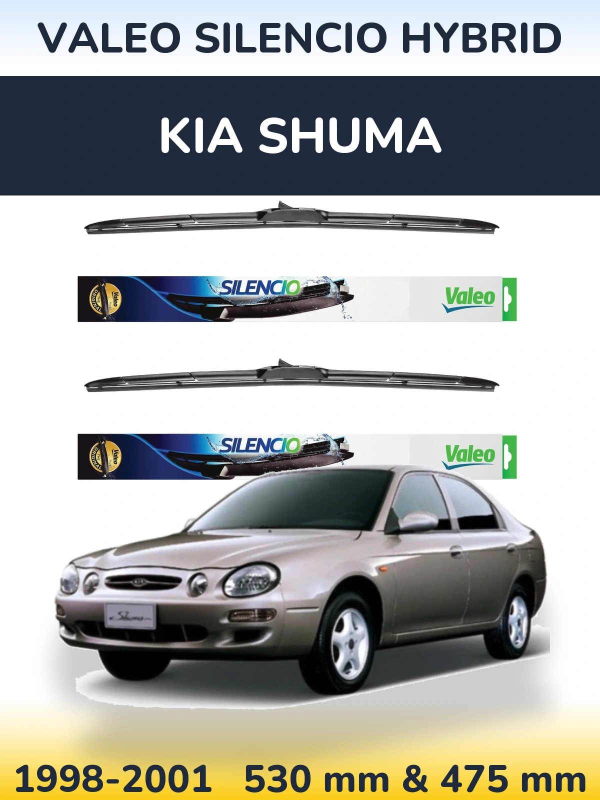 Torkarblad Valeo Silencio Hybrid för KIA Shuma