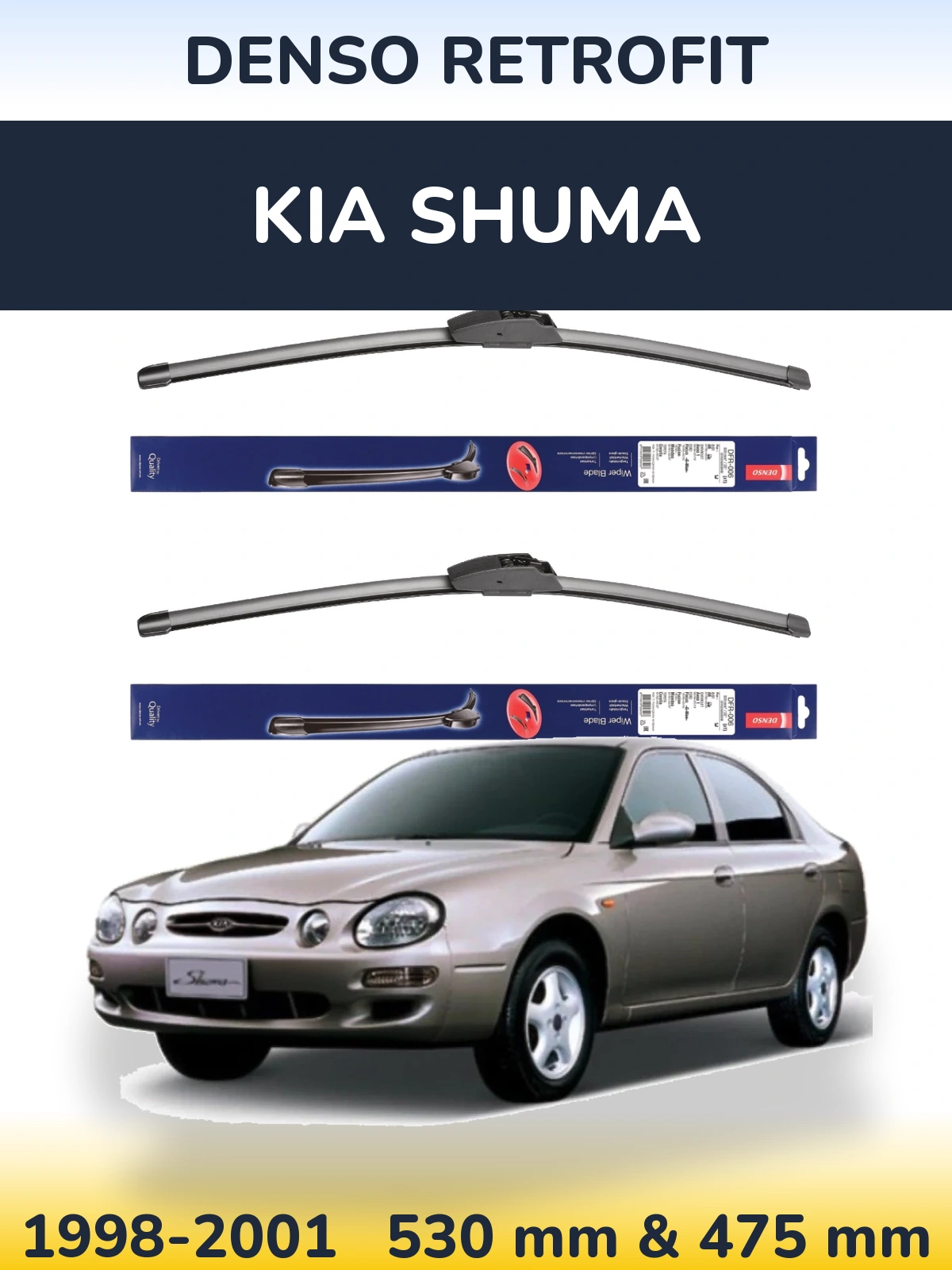 Torkarblad Denso Retrofit för KIA Shuma