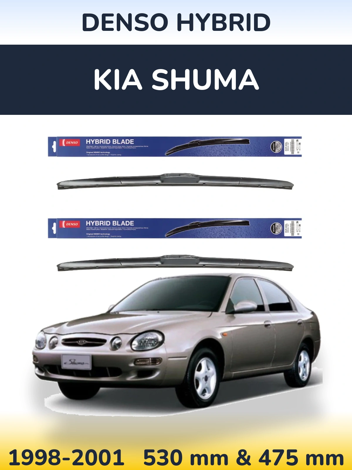 Torkarblad Denso Hybrid för KIA Shuma