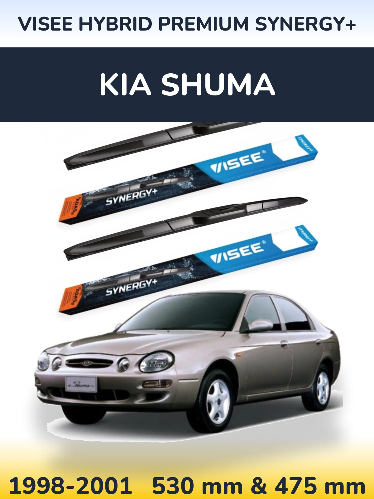 Torkarblad VISEE HYBRID PREMIUM SYNERGY+ för KIA Shuma