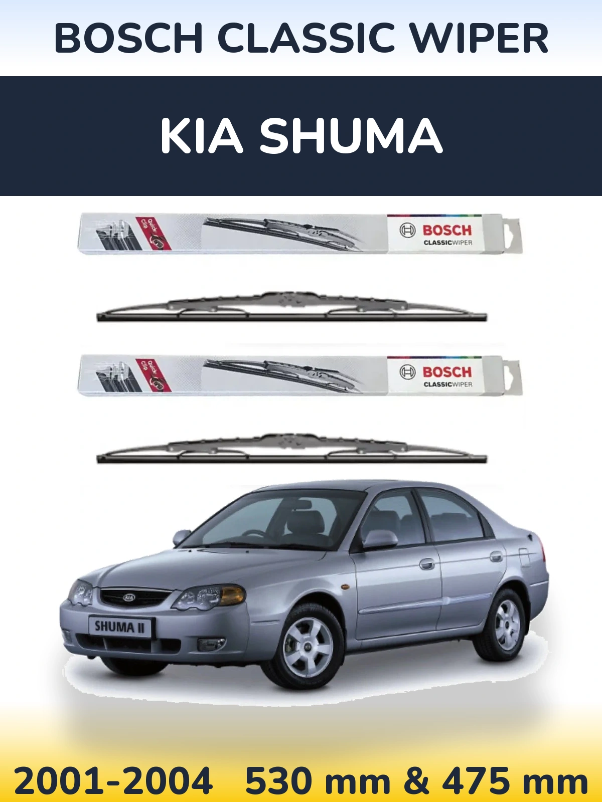 Torkarblad BOSCH Classic Wiper för KIA Shuma
