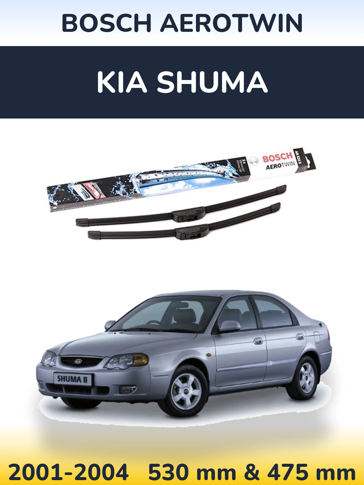 Torkarblad BOSCH AeroTwin för KIA Shuma
