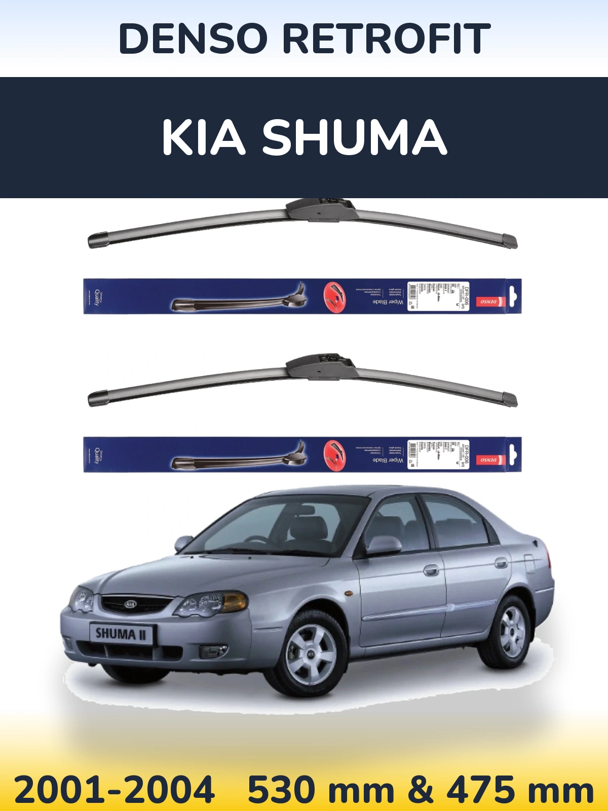 Torkarblad Denso Retrofit för KIA Shuma