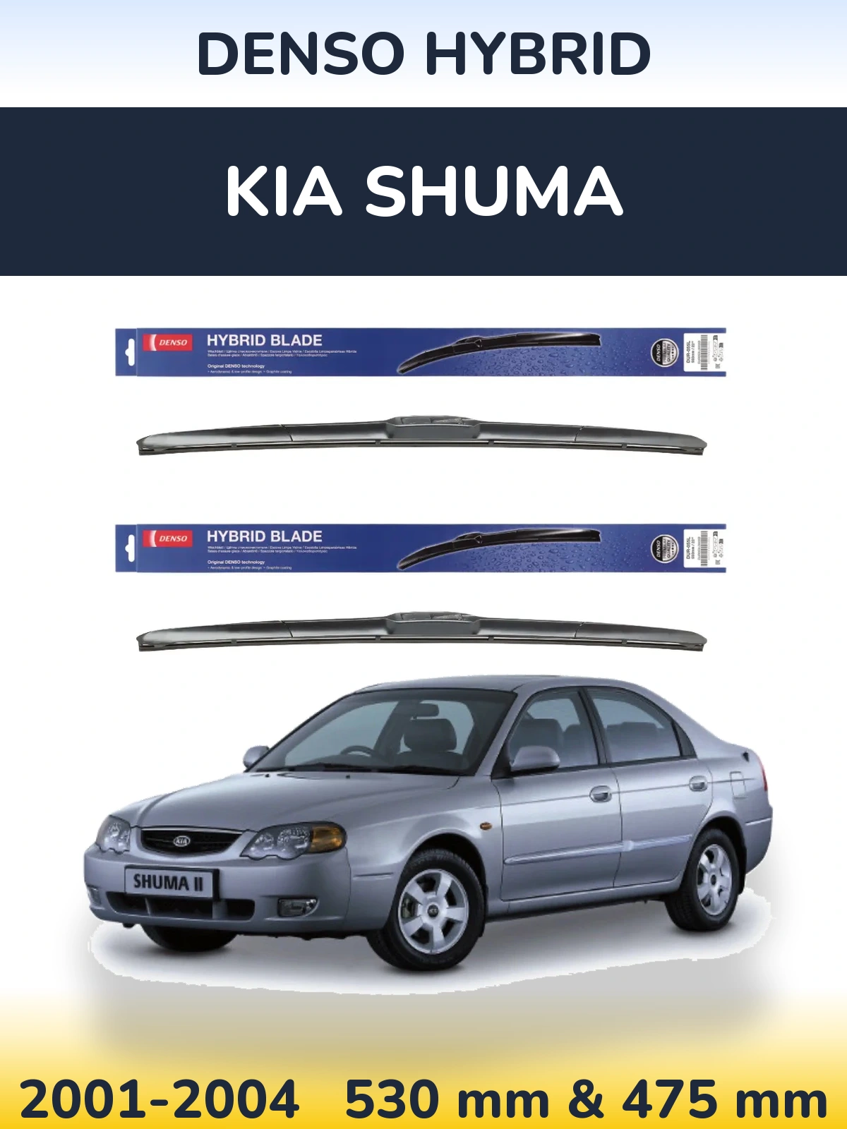 Torkarblad Denso Hybrid för KIA Shuma