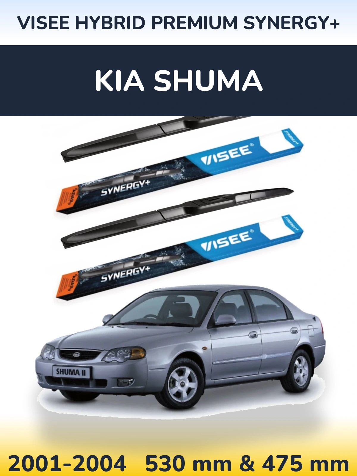 Torkarblad VISEE HYBRID PREMIUM SYNERGY+ för KIA Shuma