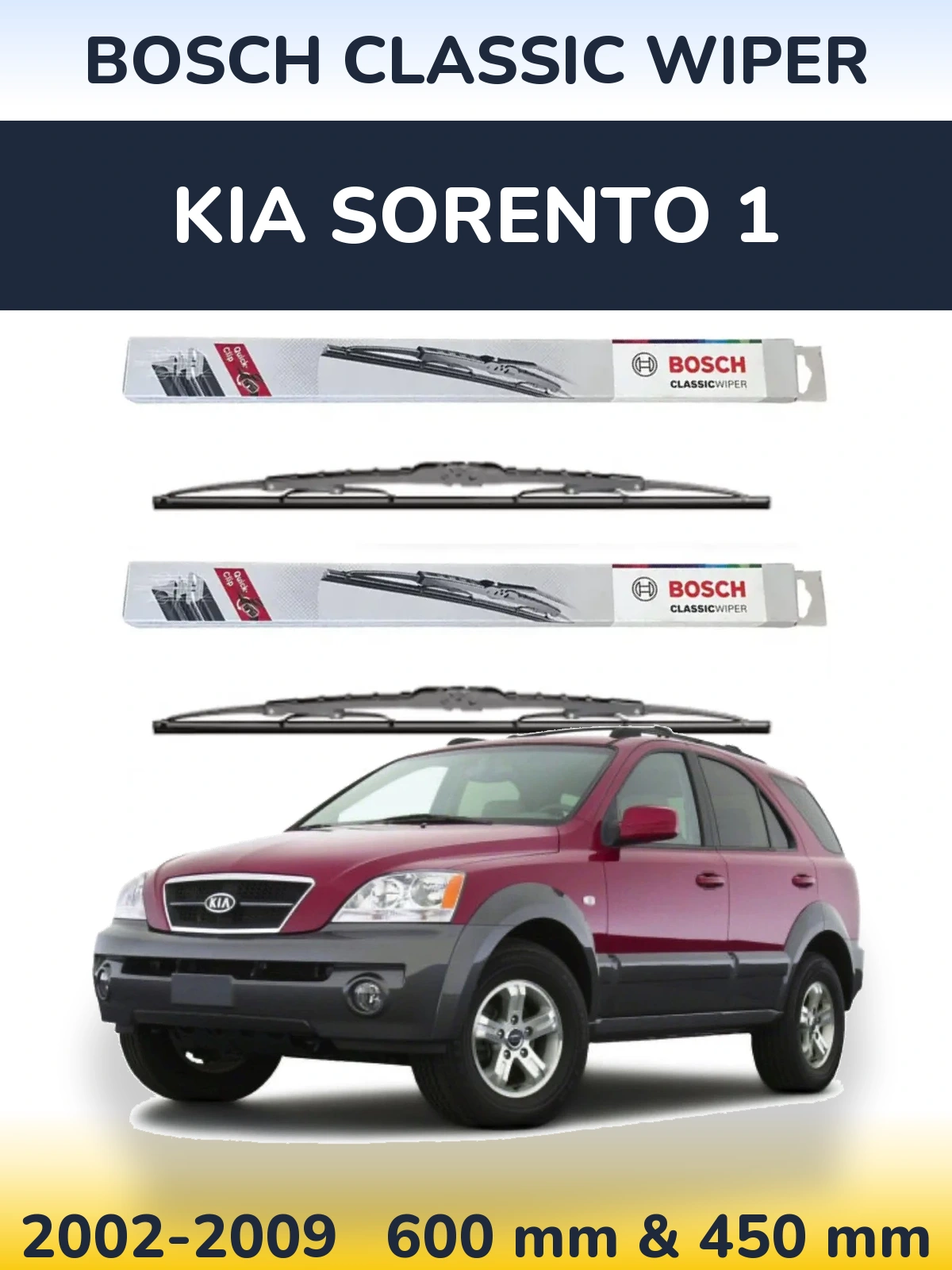 Torkarblad BOSCH Classic Wiper för KIA Sorento 1