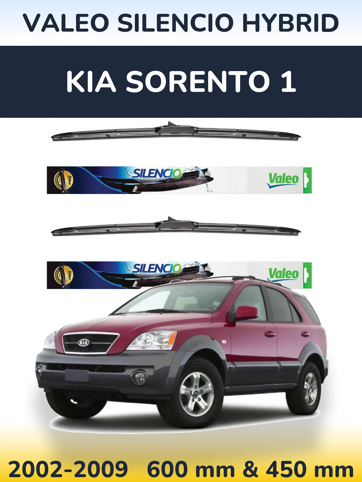 Torkarblad Valeo Silencio Hybrid för KIA Sorento 1