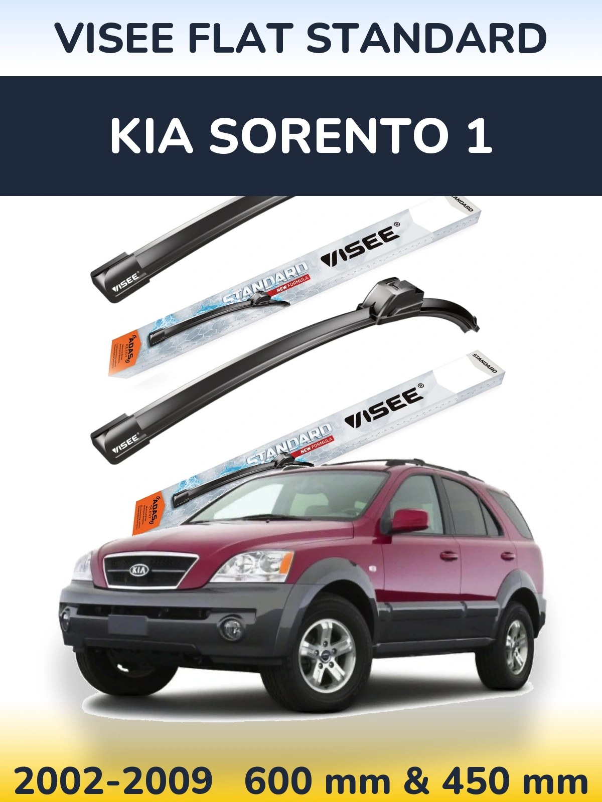 Torkarblad VISEE FLAT STANDARD för KIA Sorento 1