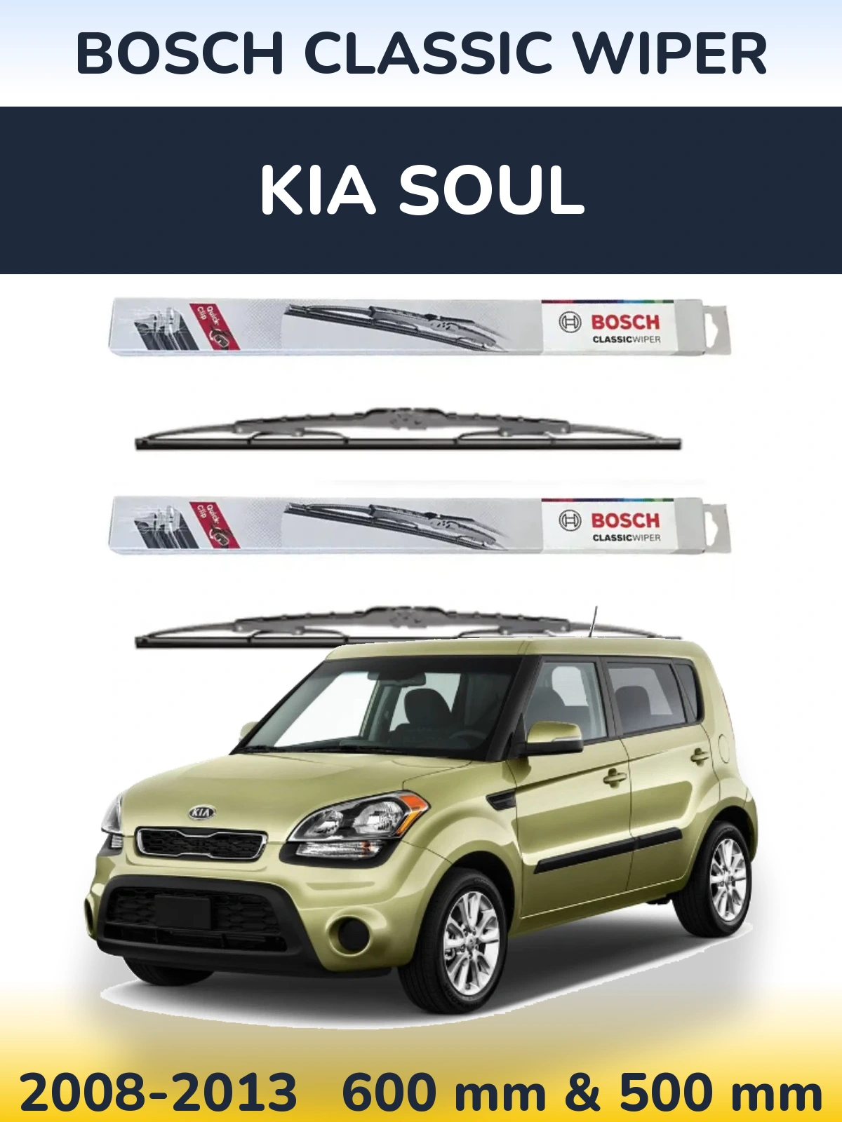 Torkarblad BOSCH Classic Wiper för KIA Soul