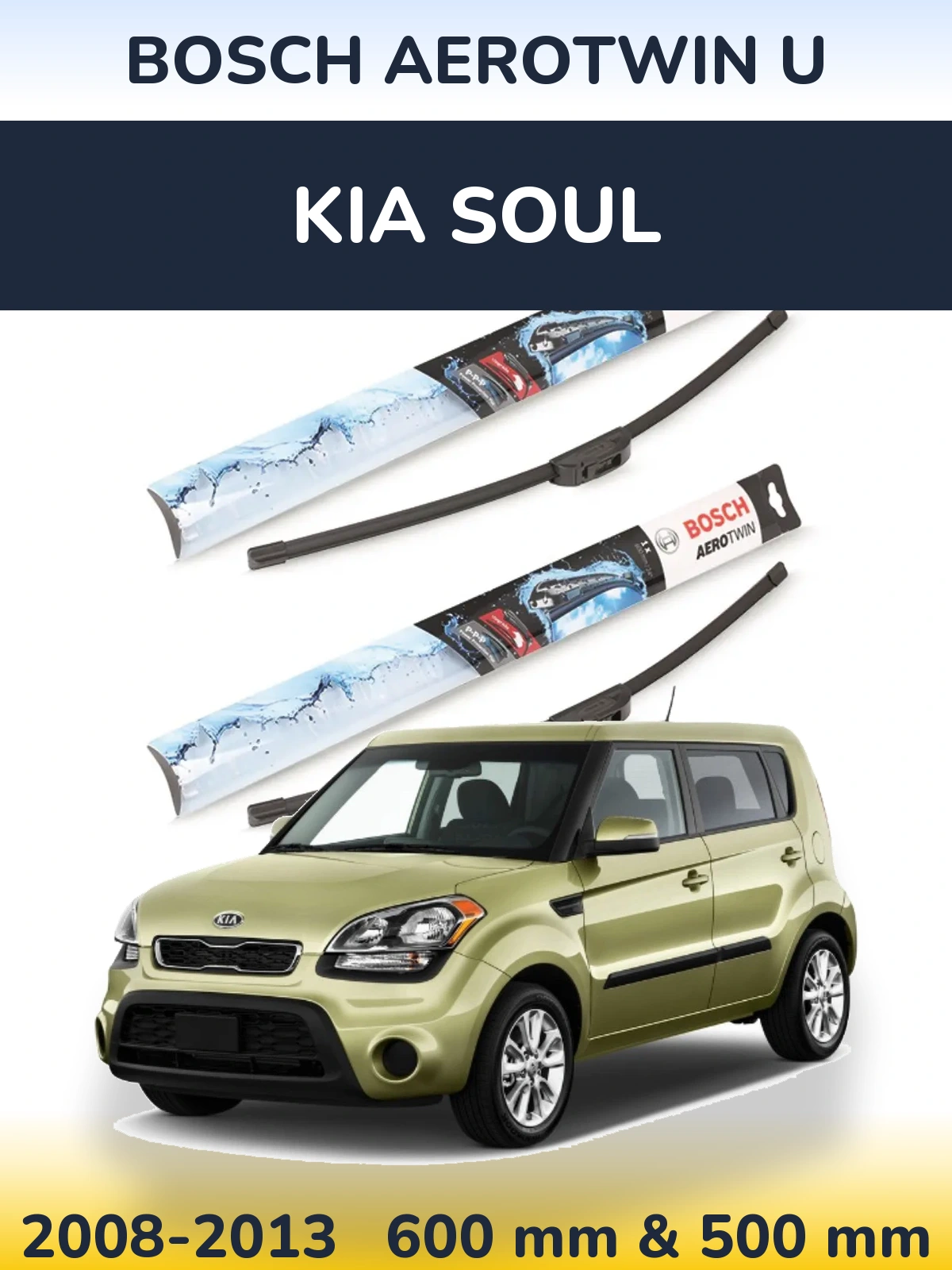 Torkarblad BOSCH AeroTwin U för KIA Soul