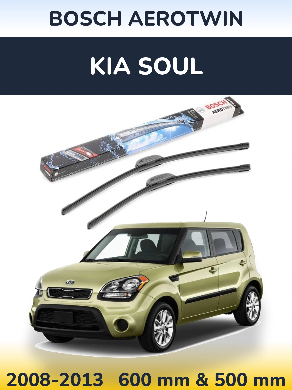 Torkarblad BOSCH AeroTwin för KIA Soul