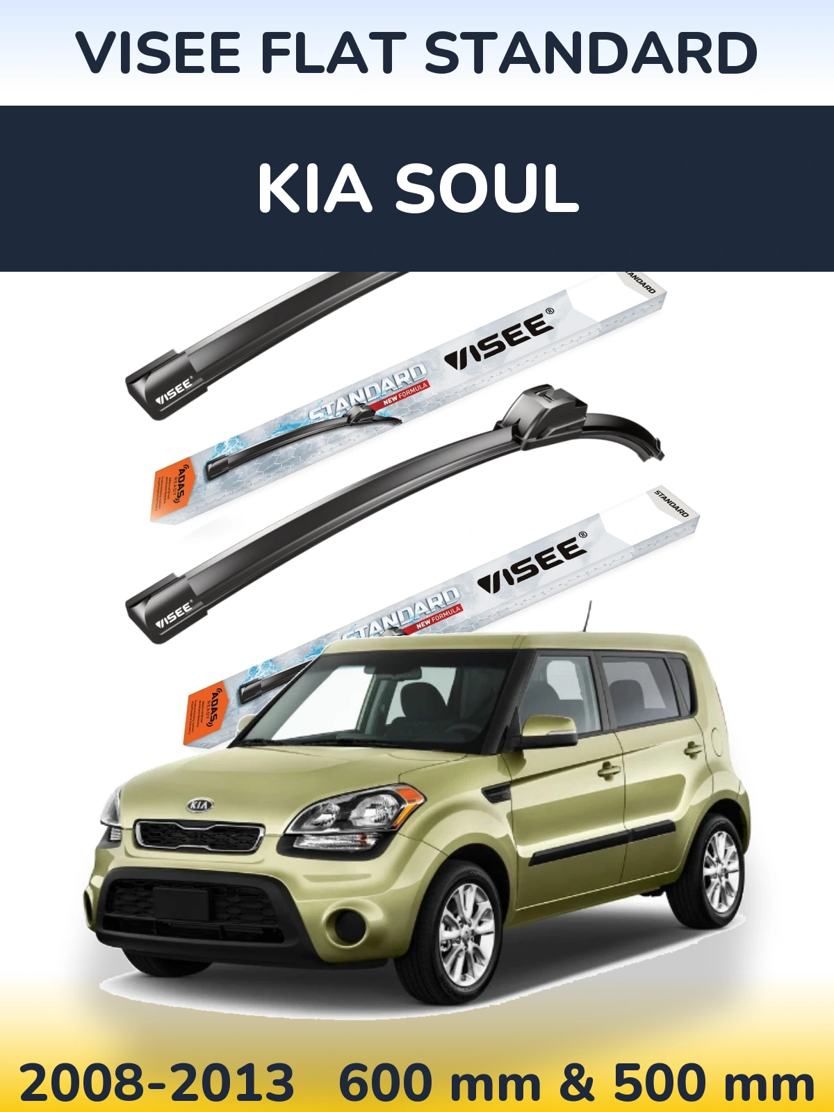 Torkarblad VISEE FLAT STANDARD för KIA Soul