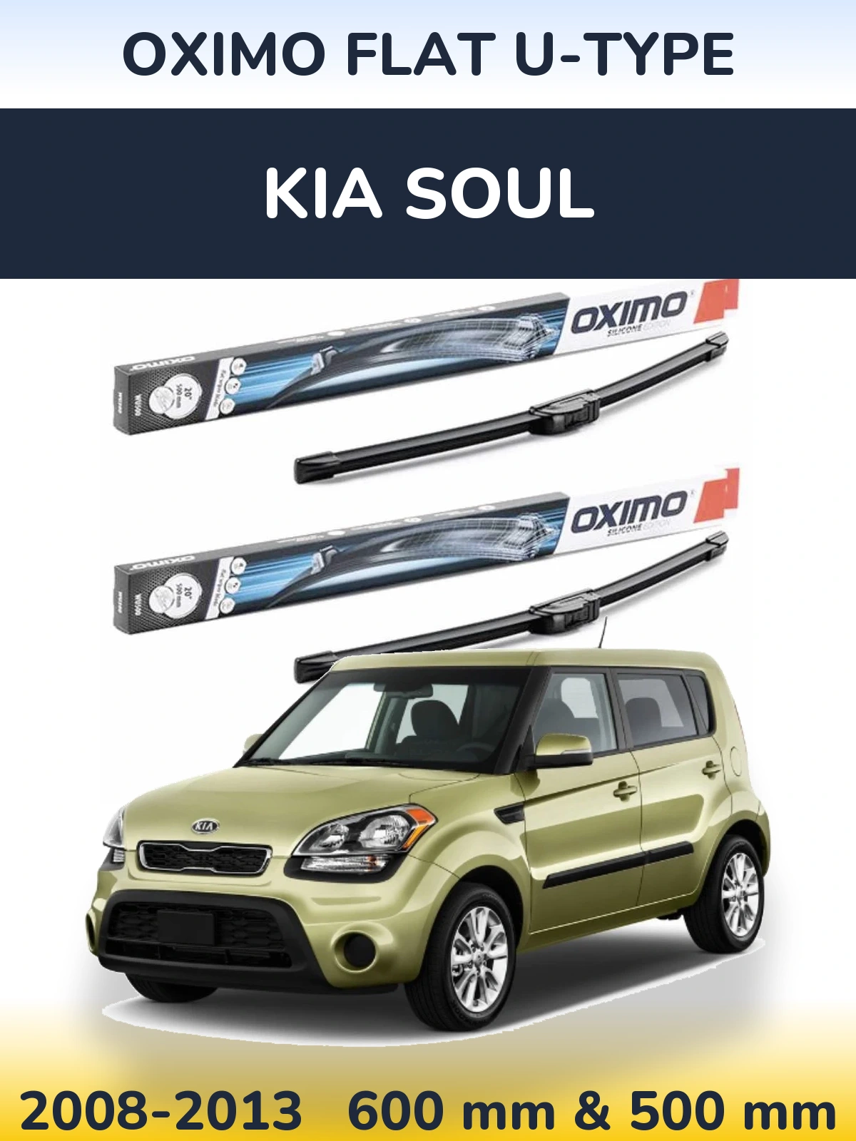 Torkarblad Oximo Flat U-type för KIA Soul