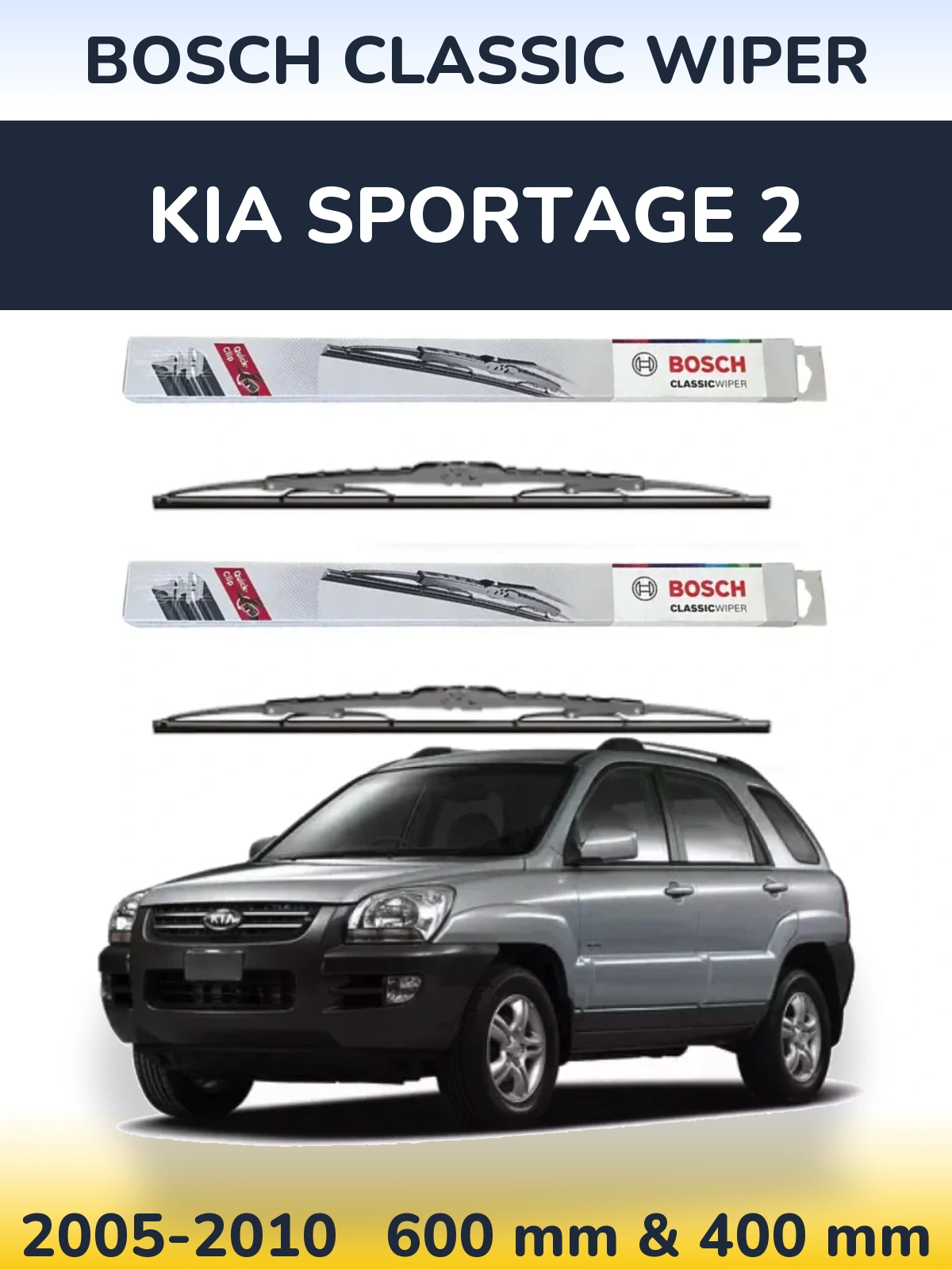 Torkarblad BOSCH Classic Wiper för KIA Sportage 2