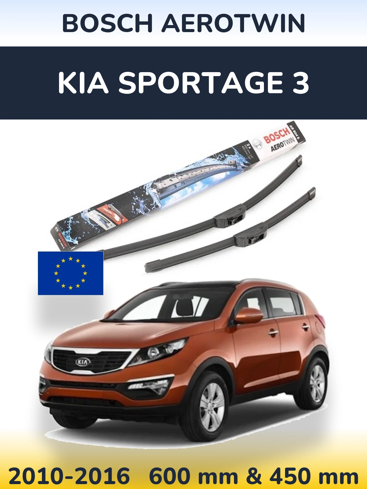 Torkarblad BOSCH AeroTwin för KIA Sportage 3