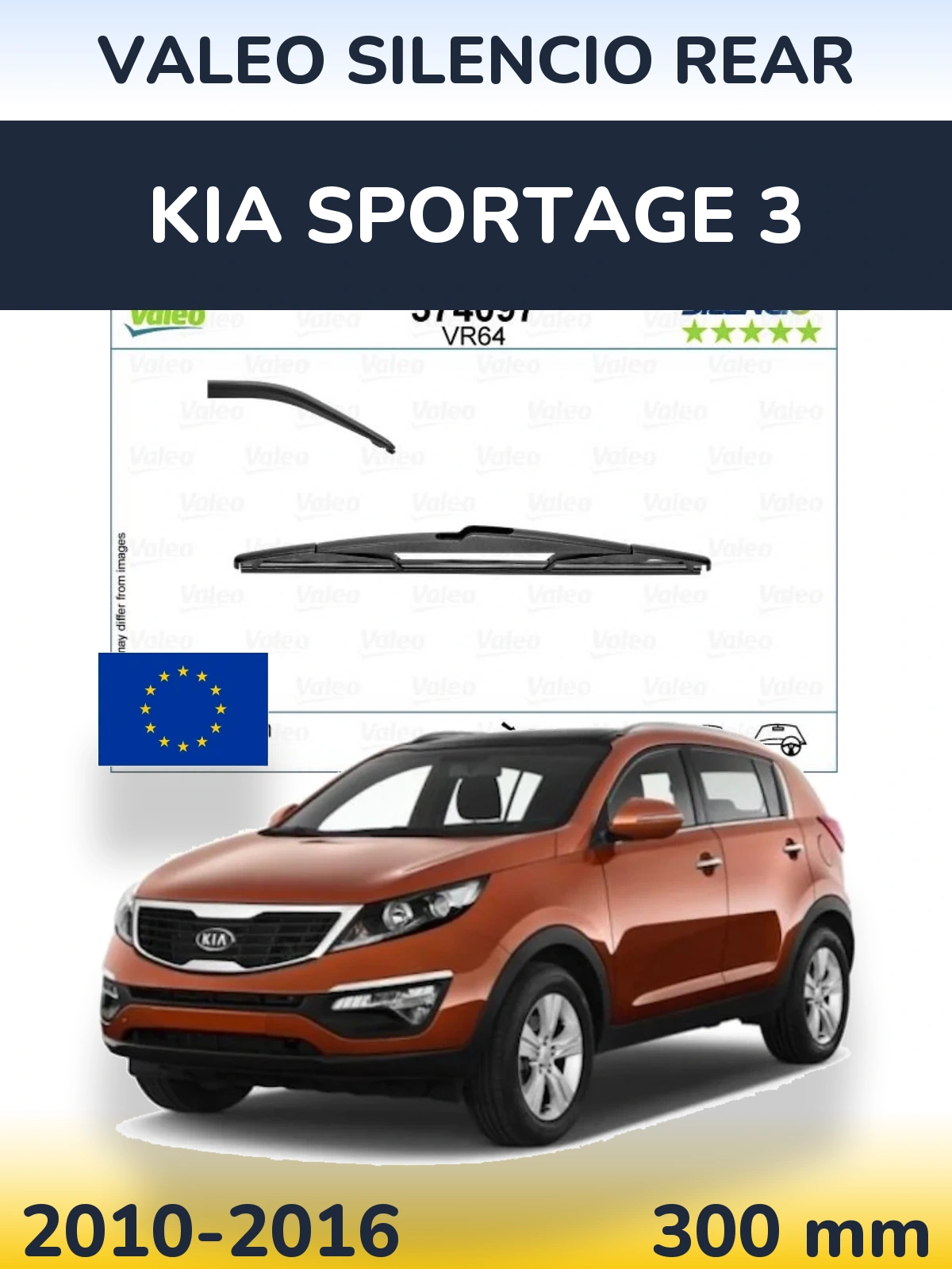 Torkarblad Valeo Silencio Rear för KIA Sportage 3