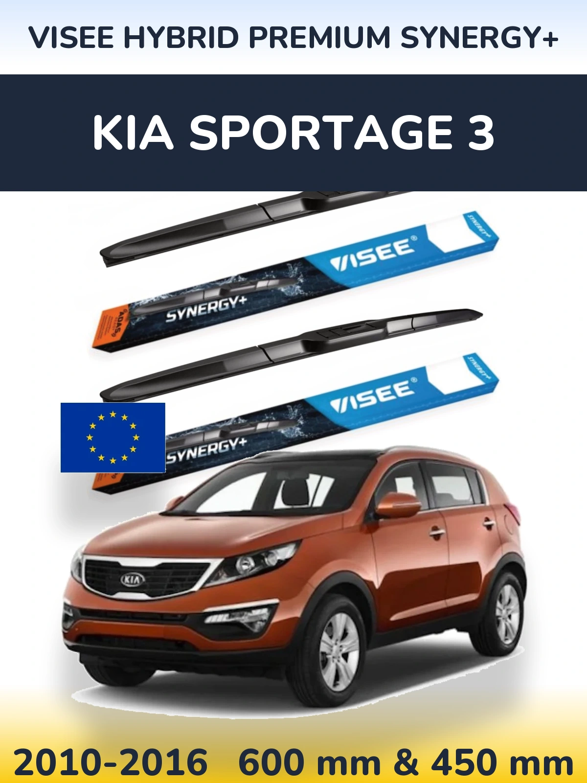 Torkarblad VISEE HYBRID PREMIUM SYNERGY+ för KIA Sportage 3