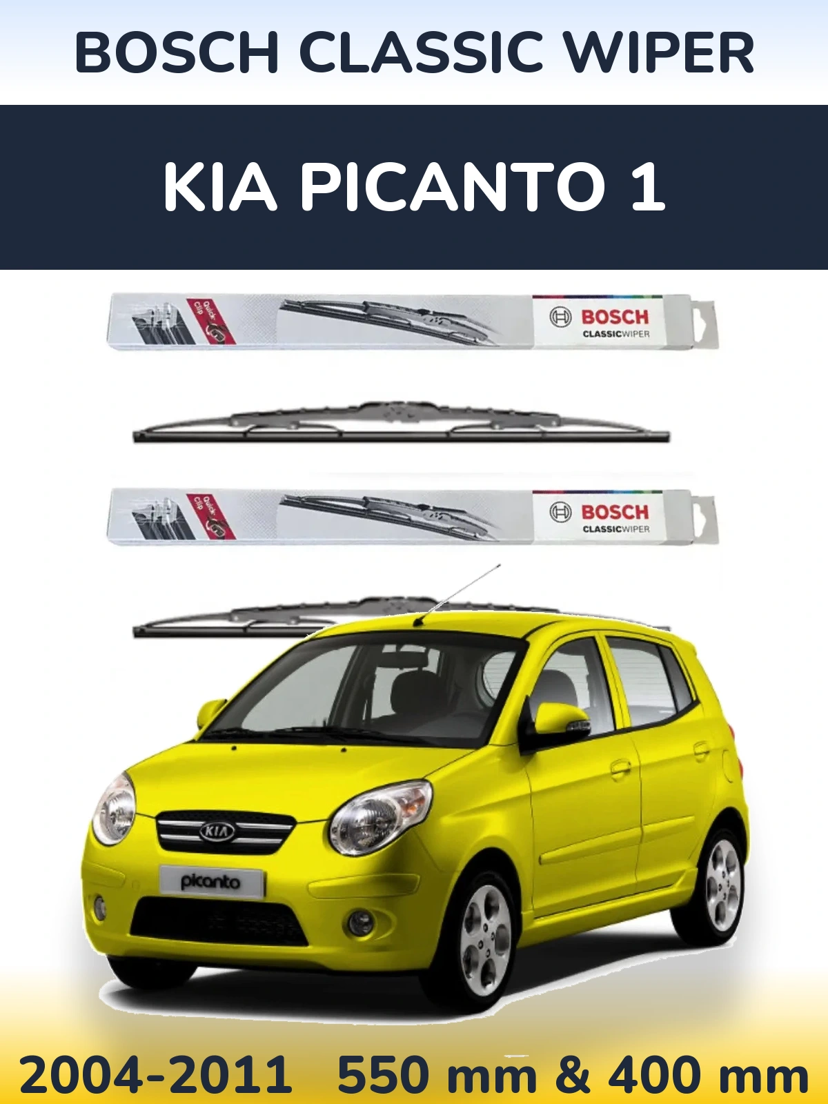 Torkarblad BOSCH Classic Wiper för KIA Picanto 1