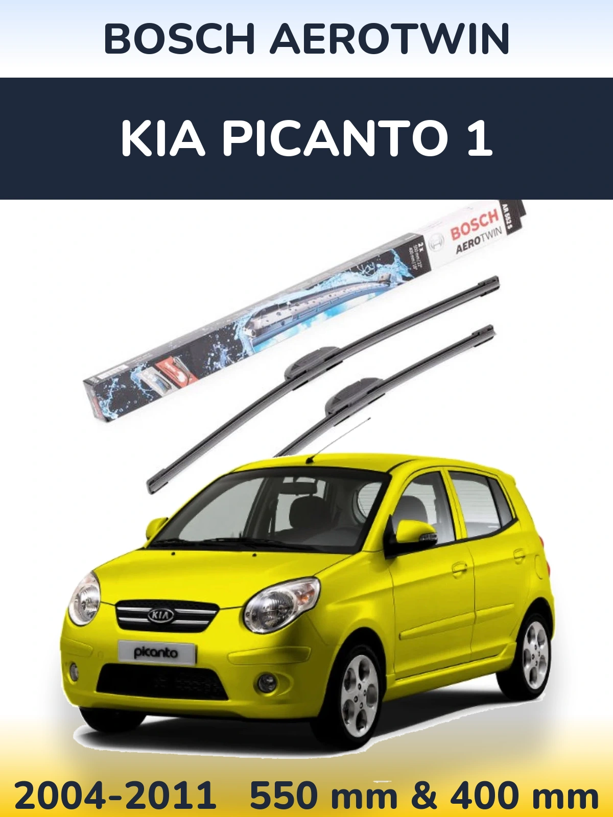 Torkarblad BOSCH AeroTwin för KIA Picanto 1