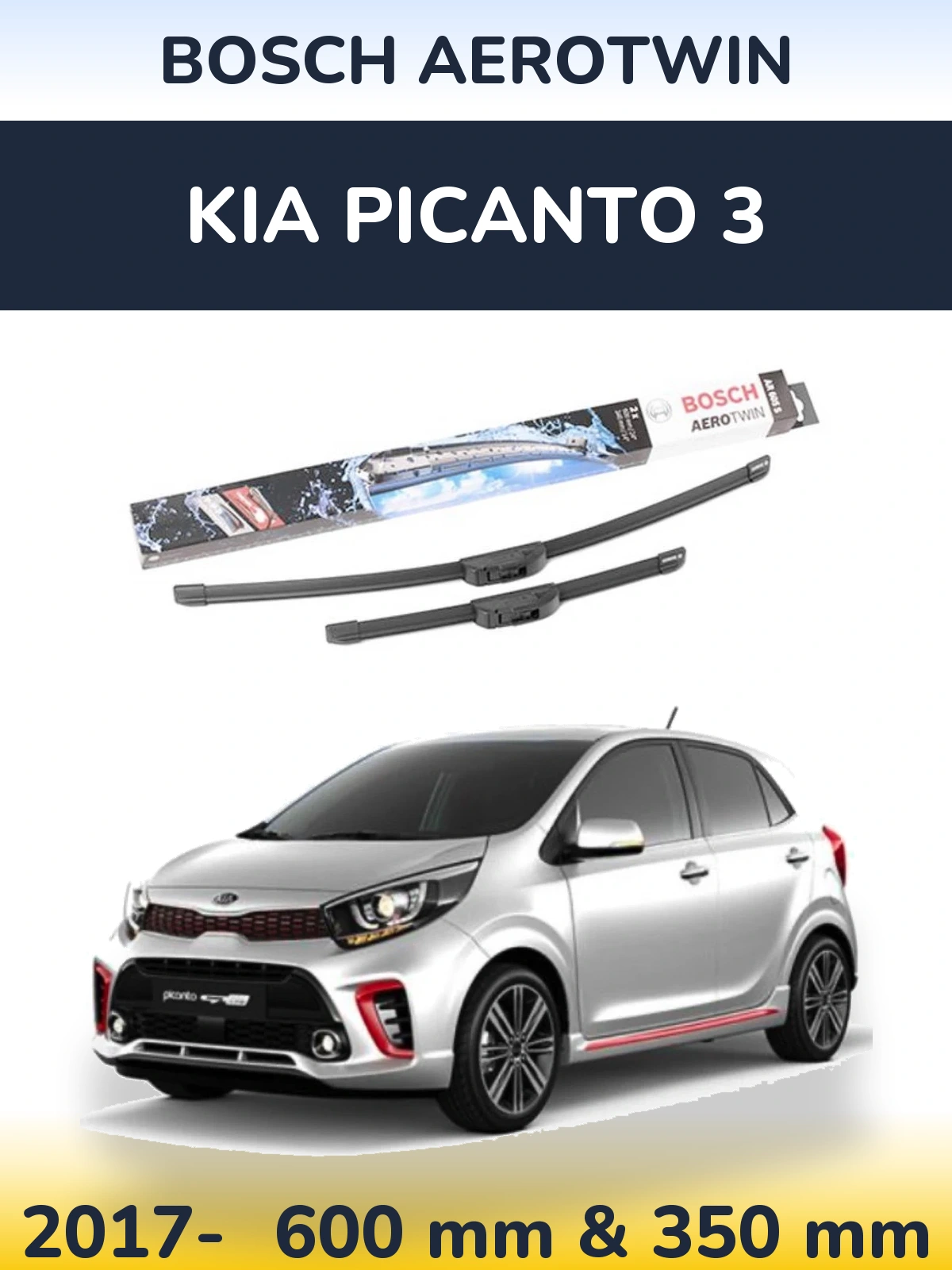 Torkarblad BOSCH AeroTwin för KIA Picanto 3