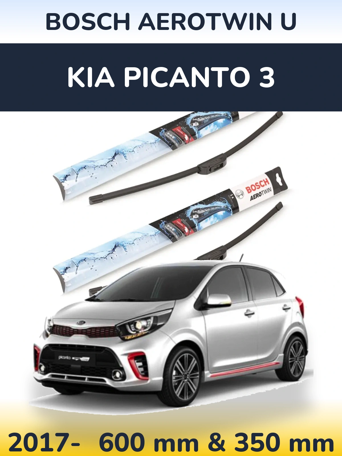 Torkarblad BOSCH AeroTwin U för KIA Picanto 3