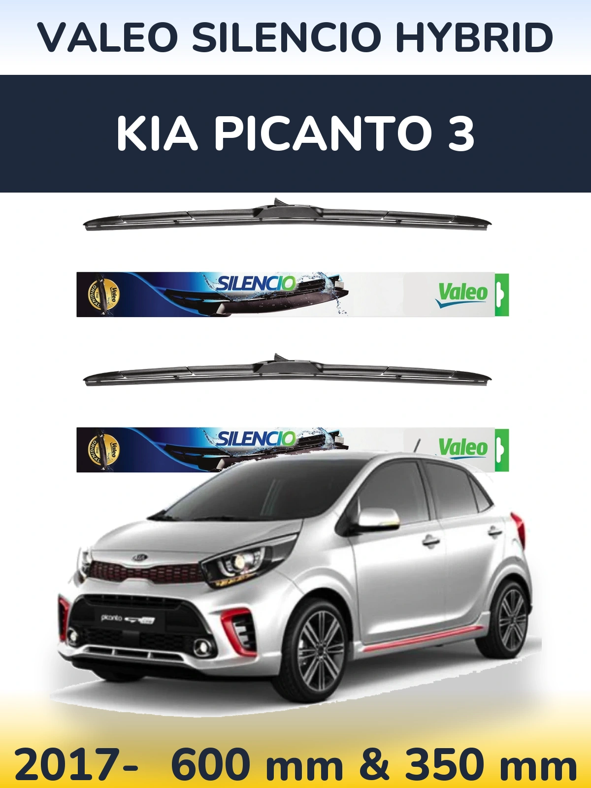 Torkarblad Valeo Silencio Hybrid för KIA Picanto 3