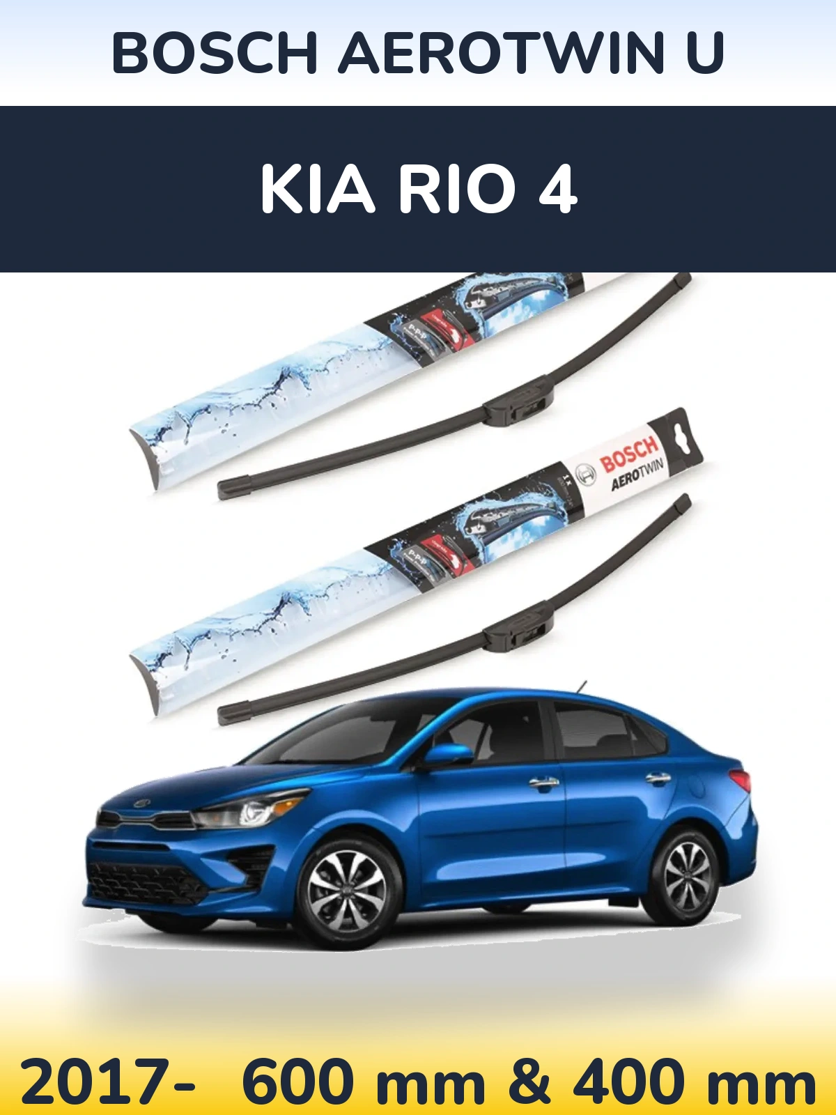 Torkarblad BOSCH AeroTwin U för KIA Rio 4