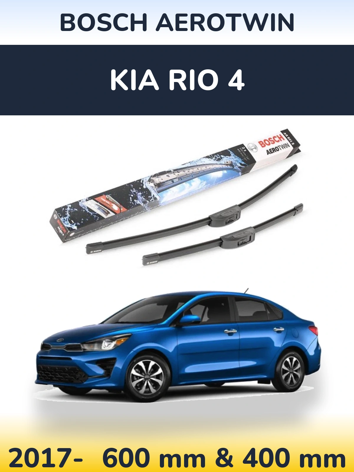 Torkarblad BOSCH AeroTwin för KIA Rio 4