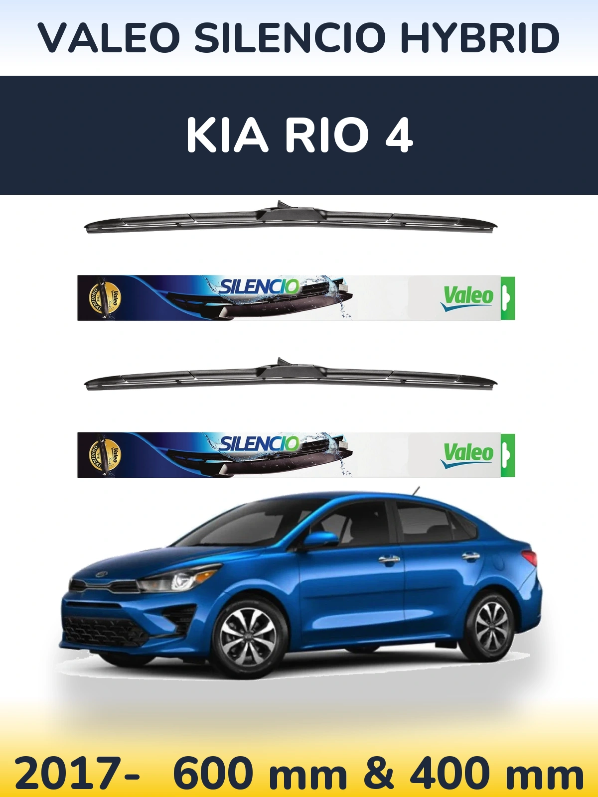 Torkarblad Valeo Silencio Hybrid för KIA Rio 4