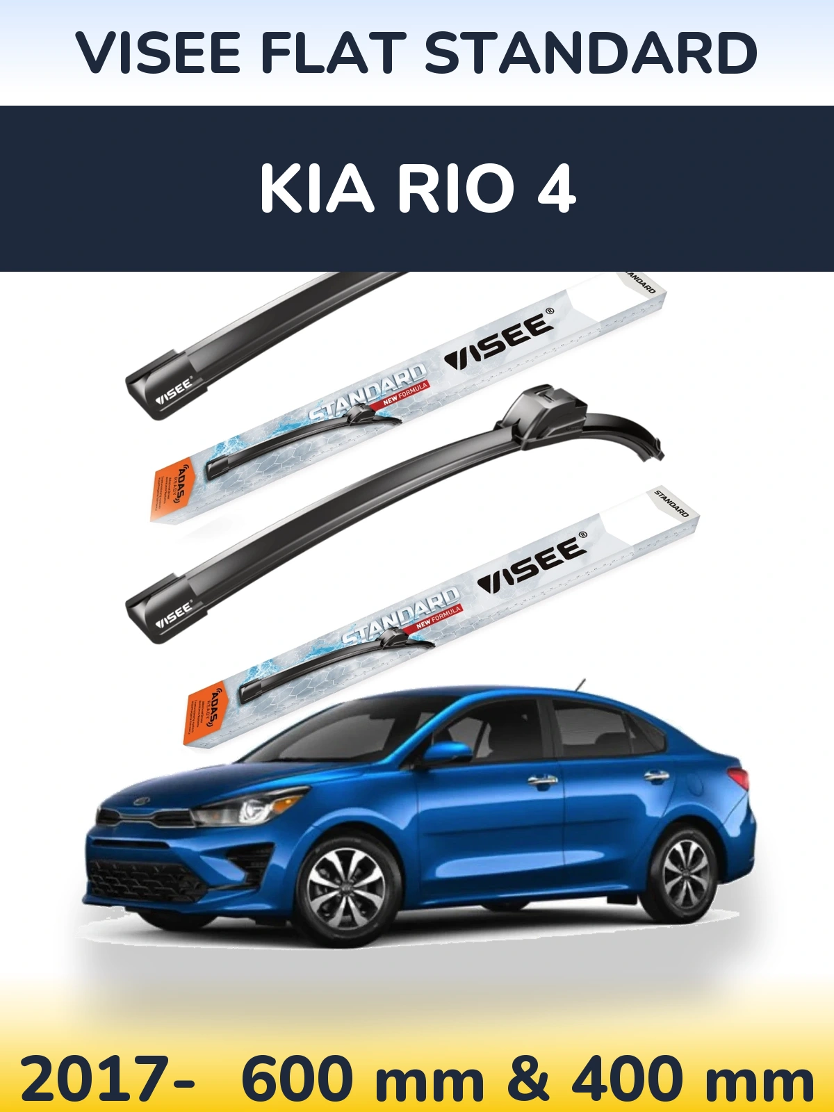 Torkarblad VISEE FLAT STANDARD för KIA Rio 4