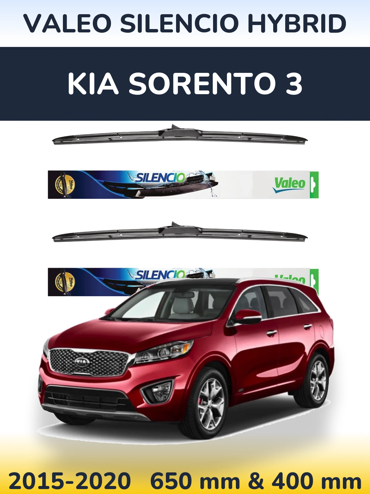Torkarblad Valeo Silencio Hybrid för KIA Sorento 3