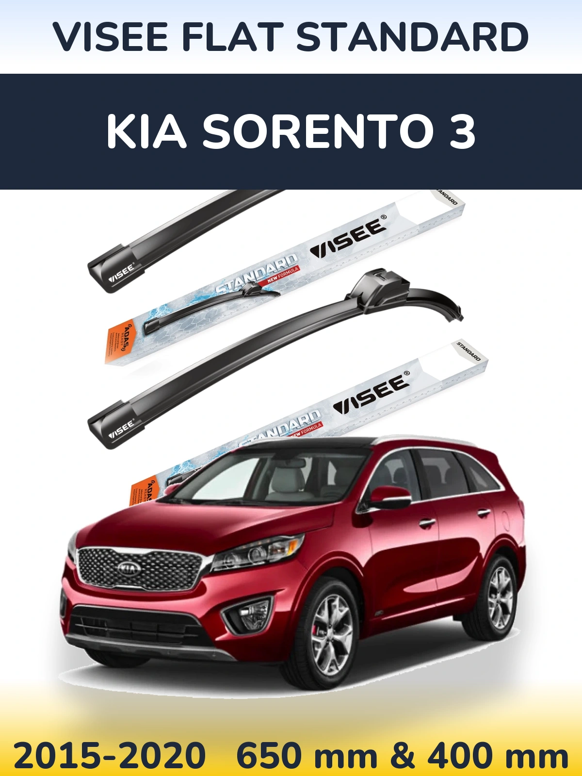 Torkarblad VISEE FLAT STANDARD för KIA Sorento 3