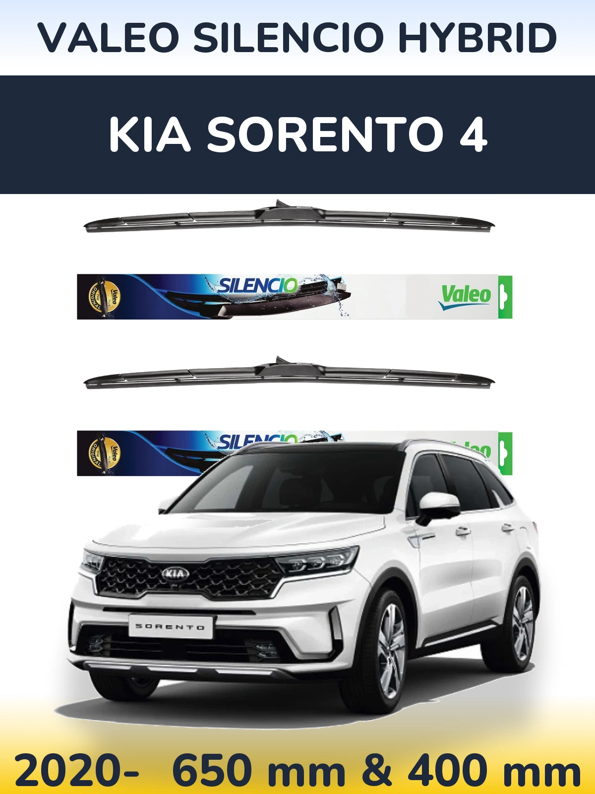 Torkarblad Valeo Silencio Hybrid för KIA Sorento 4