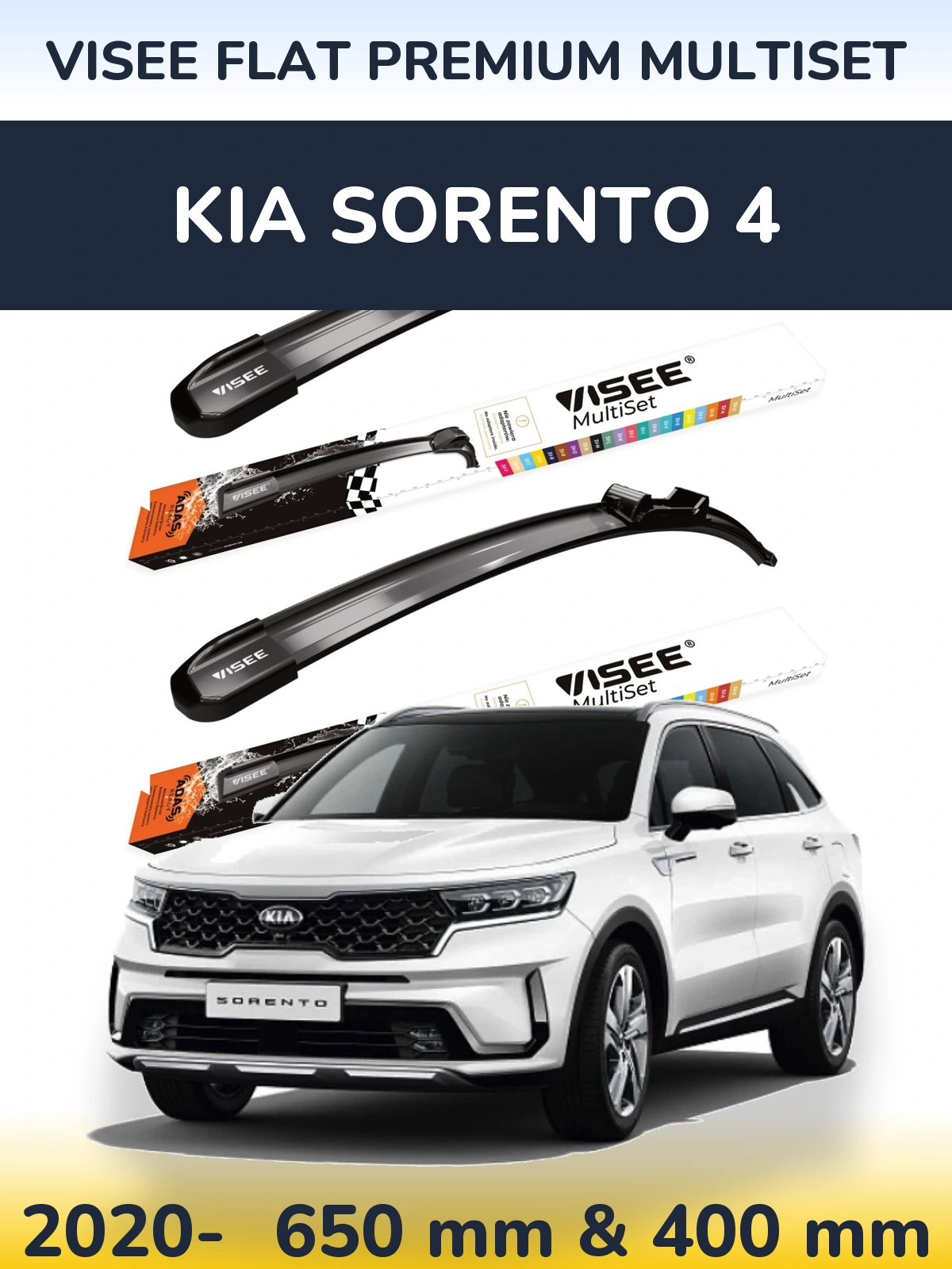 Torkarblad VISEE FLAT PREMIUM MultiSet för KIA Sorento 4