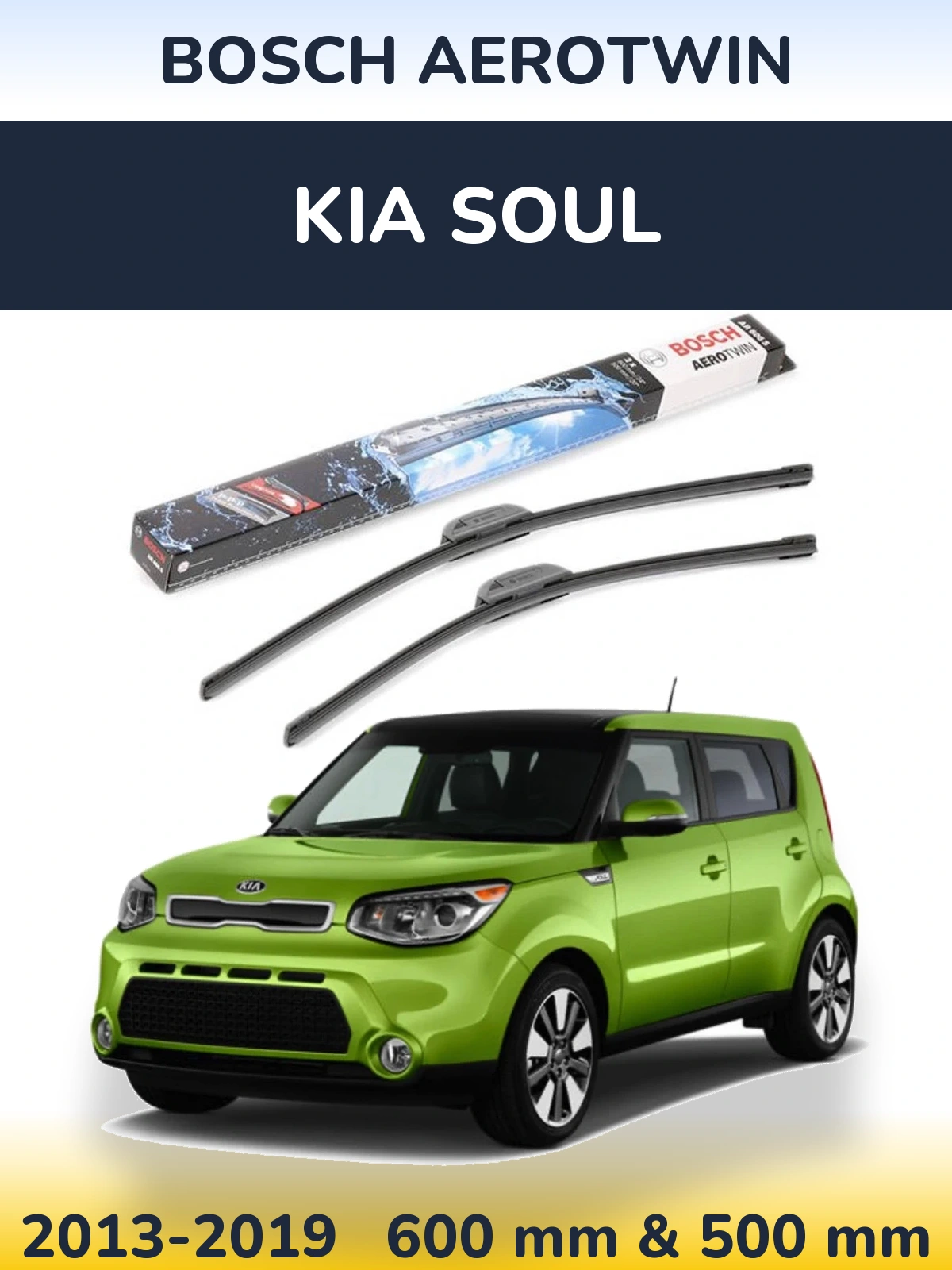 Torkarblad BOSCH AeroTwin för KIA Soul