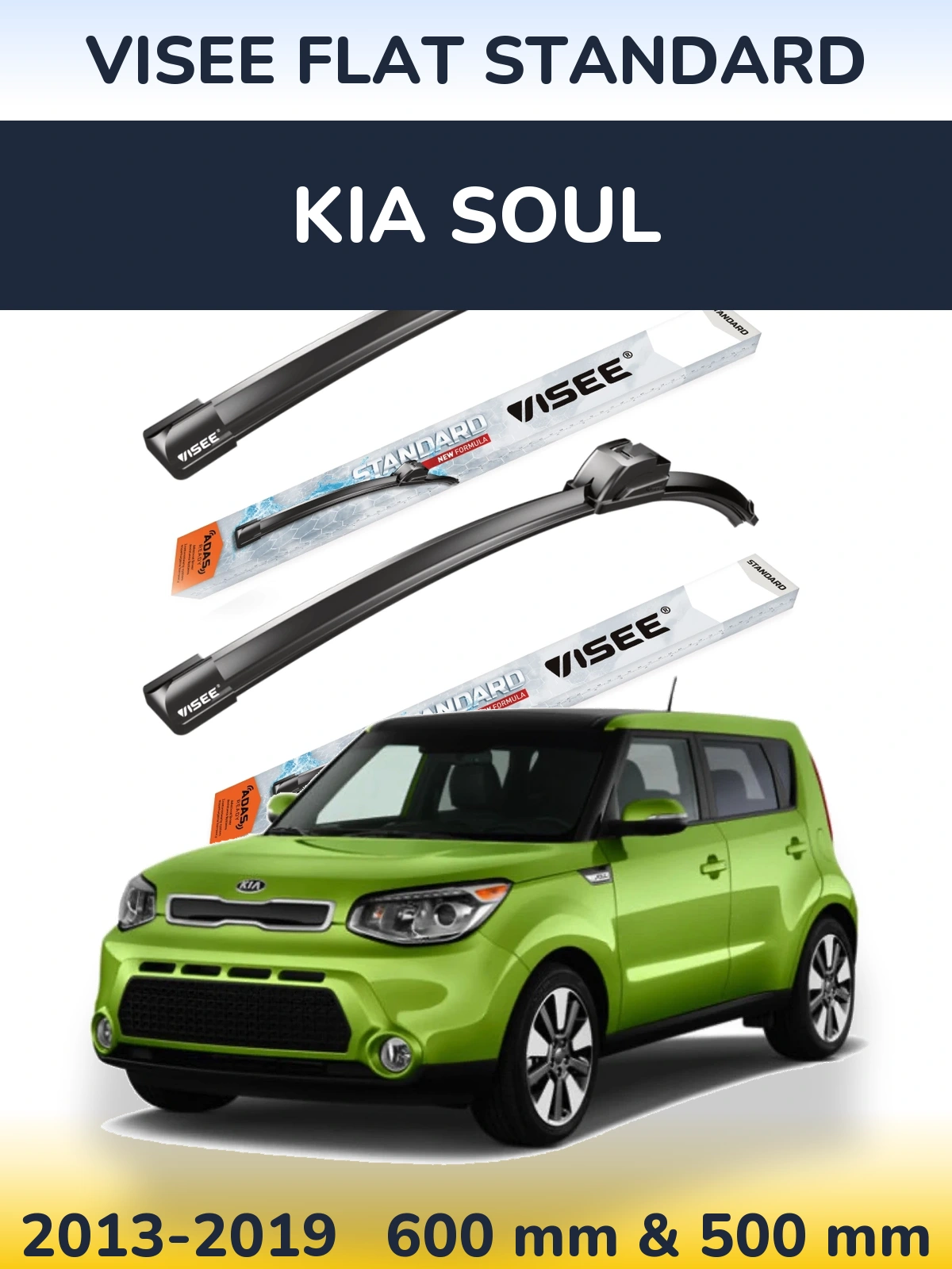 Torkarblad VISEE FLAT STANDARD för KIA Soul
