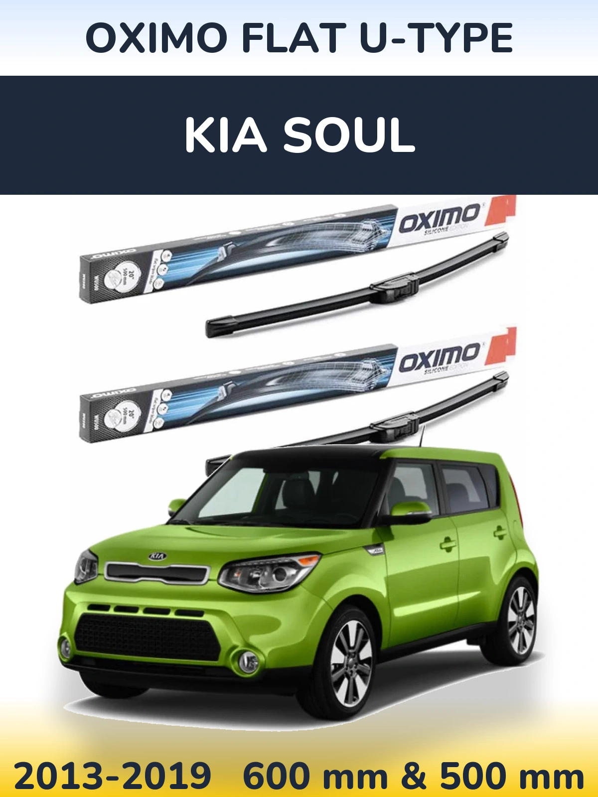 Torkarblad Oximo Flat U-type för KIA Soul