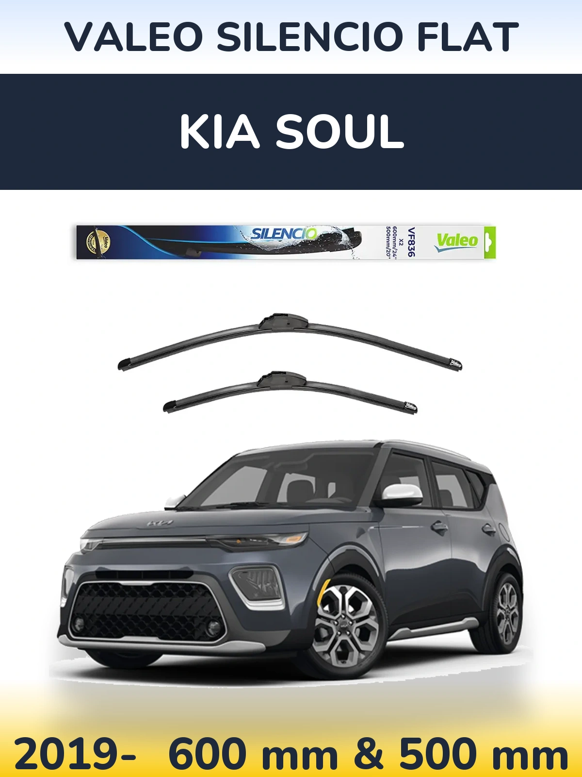 Torkarblad Valeo Silencio Flat för KIA Soul