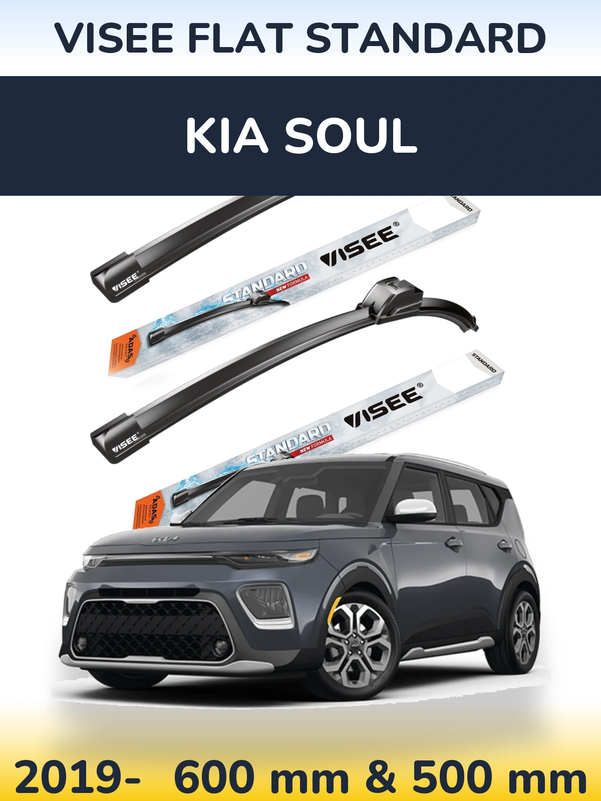Torkarblad VISEE FLAT STANDARD för KIA Soul