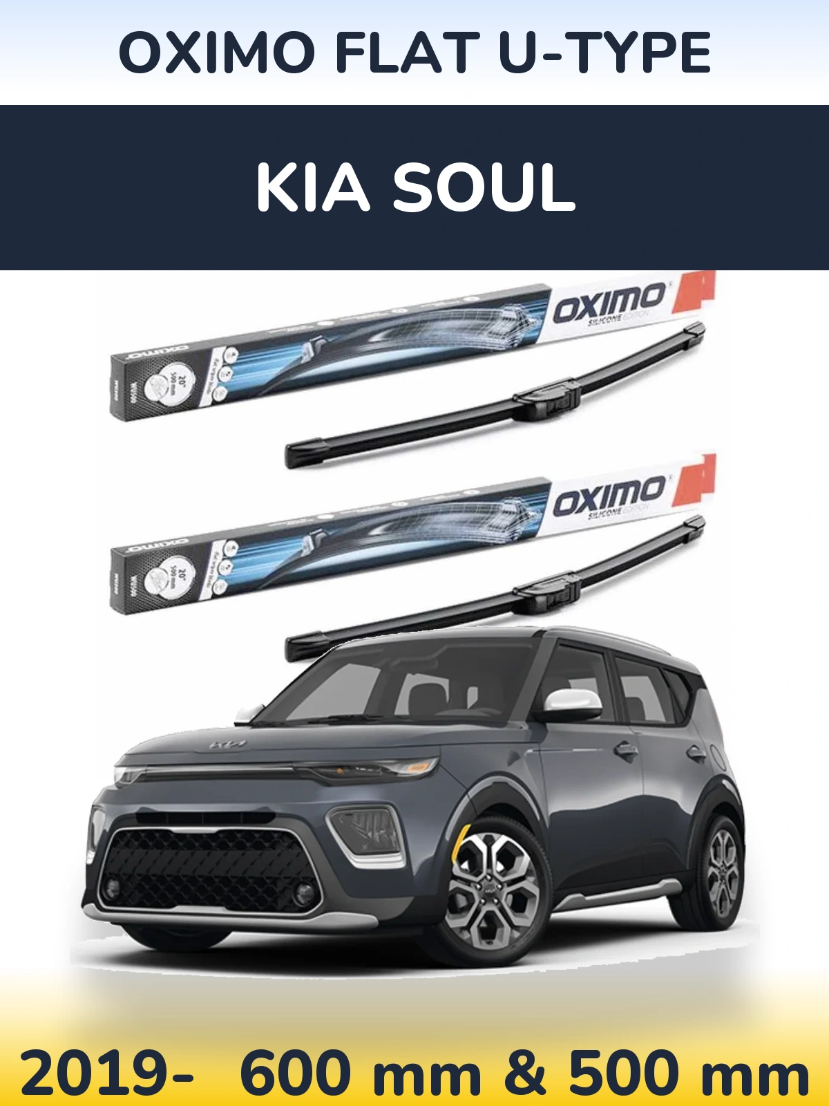 Torkarblad Oximo Flat U-type för KIA Soul
