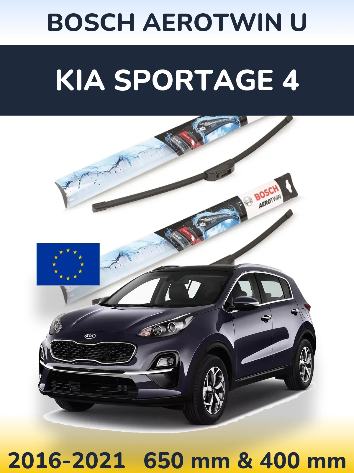 Torkarblad BOSCH AeroTwin U för KIA Sportage 4