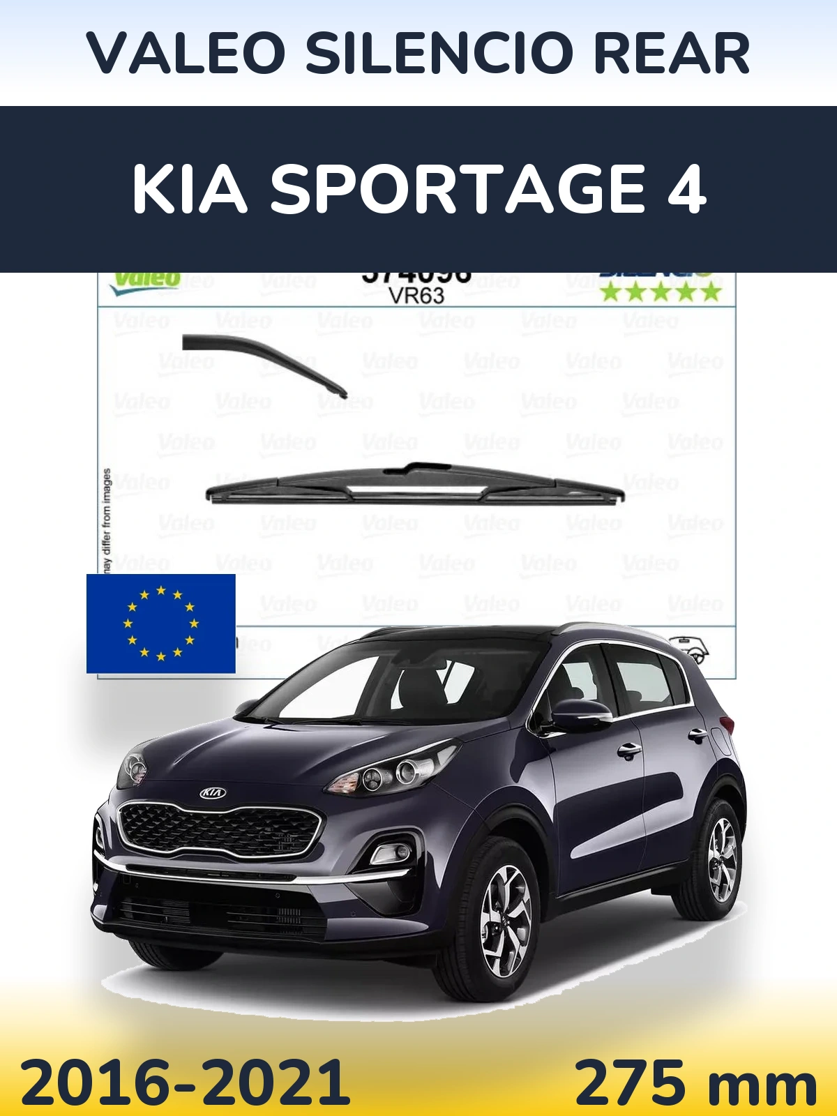 Torkarblad Valeo Silencio Rear för KIA Sportage 4