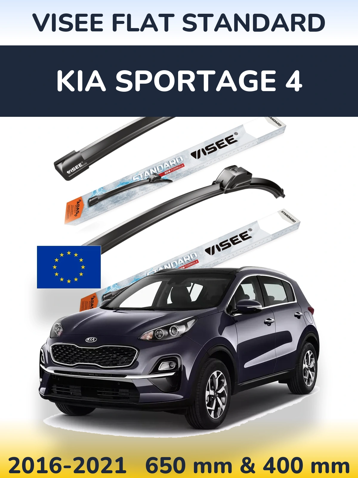 Torkarblad VISEE FLAT STANDARD för KIA Sportage 4