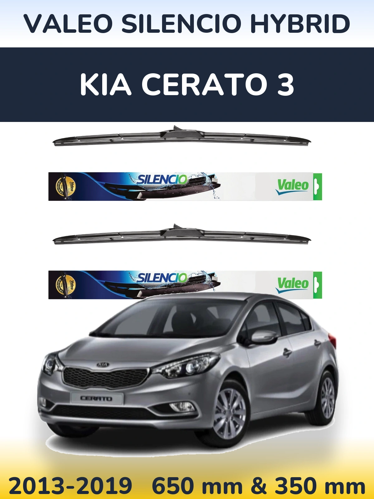 Torkarblad Valeo Silencio Hybrid för KIA Cerato 3