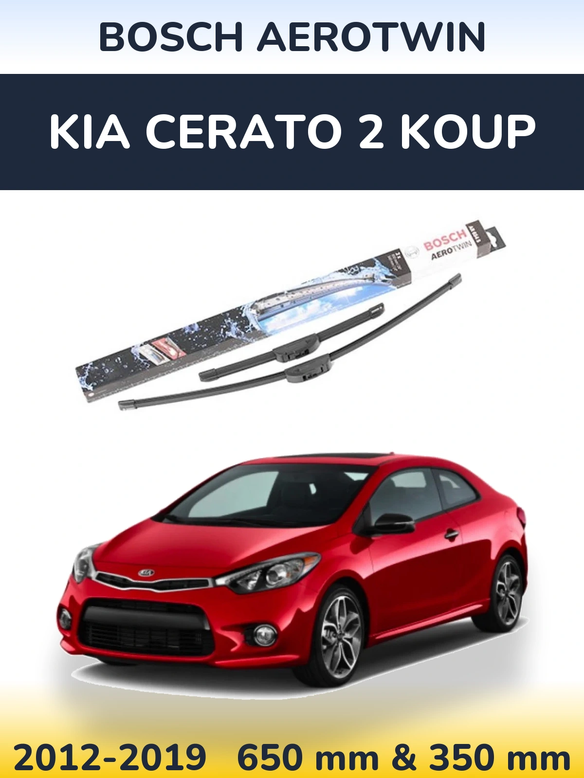 Torkarblad BOSCH AeroTwin för KIA Cerato 2 Koup